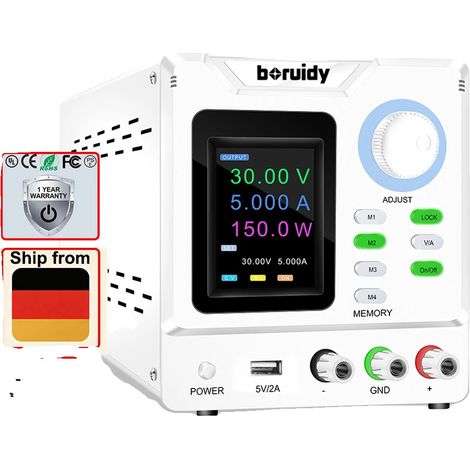 Fuente de alimentación, voltaje ajustable, protección contra sobretensiones, SPPS-D305S 30V5A (1/2)