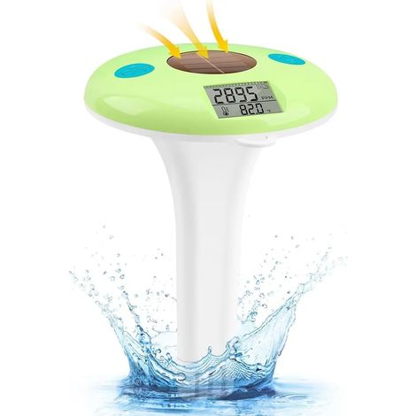 Monitor di salinità e temperatura ad energia solare: si aggiorna automaticamente ogni due minuti, è dotato di un ampio schermo LCD, adatto sia per piscine ad acqua salata che ad acqua dolce, di facile