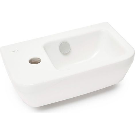 Intégra Lave-mains 37x22 cm, trou pour robinet à gauche, blanc (7090-003-0028)