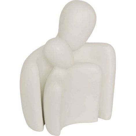 Statua di coppia in resina rima h.22,5cm bianco - Atmosphera créateur d'intérieur (1/3)