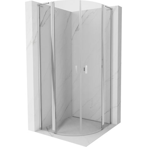 Mexen Mist L cabine de douche semi-circulaire pivotante 100 x 100 cm, transparent, chrome - 8A32L-100-100-01-00 (1/5)