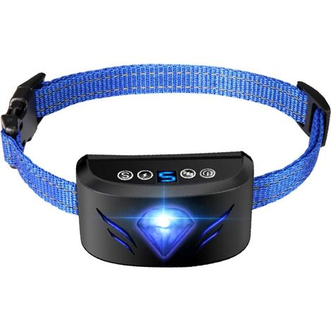 Collier anti-aboiement Collier Anti-aboiement Electrique Collier Anti-aboiement Rechargeable avec Modes Bip/Vibration/Choc Inoffensif et Sensibilité Réglable Pour les Petits Moyens/Grands Chien (1/2)
