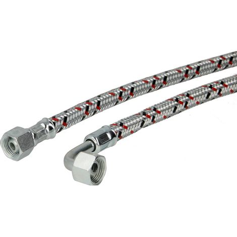 Flexible 3/8'' coudé x 3/8'' écrou raccord x 1000 mm