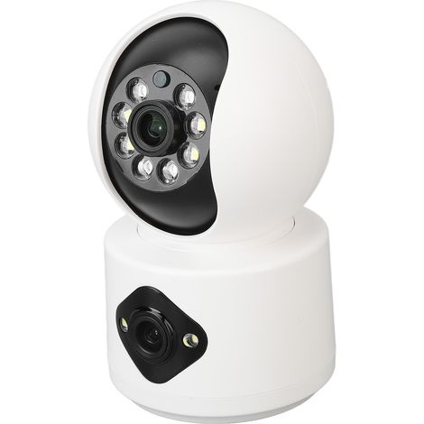 Sicherheitskamera mit Dual-Objektiv, HD-Nachtsicht, Gegensprechanlage, intelligenter Innenkamera, 100–240 V, EU-Stecker (1/5)