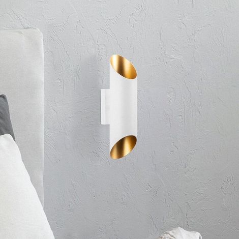 [NEUWERTIG] B-Ware Wandleuchte Wandlampe Cut weiß Metall Leuchte Lampe up down Höhe 30 cm