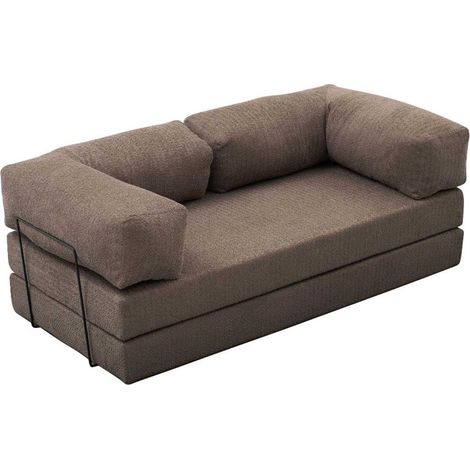 Canapé chauffeuse 3 places en chenille Comfort Gris (1/5)