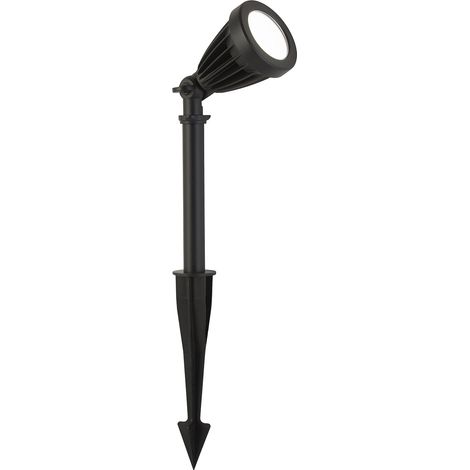 Faretto Picchetto Moderno Spikey Alluminio Nero Vetro Trasparente Led 12W 5000K (1/5)