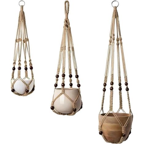 3 piezas de malla protectora para macetas + 3 ganchos，60 cm + 74 cm + 89 cm，Malla protectora para macetas，apta para balcones，Malla transpirable (1/5)