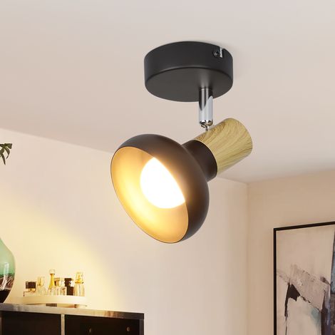 GBLY Plafoniera Faretto da soffitto Vintage Bianco 1 Lampadina Faretto da Interno Paralume in Ferro Industriale Lampada da Corridoio E14 Faretto per Camera da Letto Corridoio (Senza Lampadina)