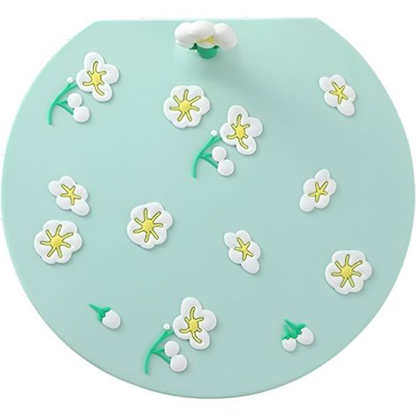 Tapón de desagüe nuevo para bañera, ducha y suelos: bonitos tapones de silicona decorados con delicados motivos florales, adecuados para baños, duchas, bañeras, desagües, muebles, suelos, decoración y (1/3)