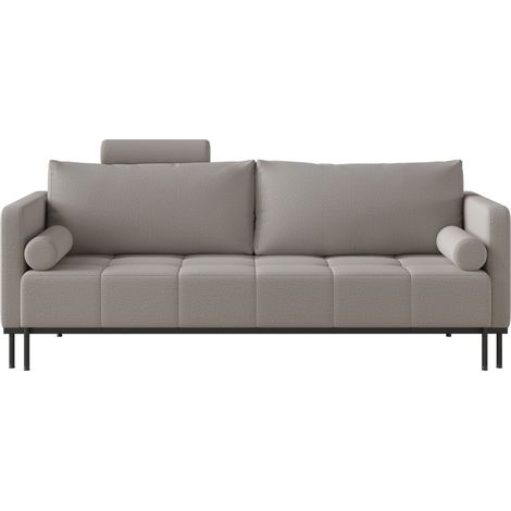 Selsey Skilia - Schlafsofa mit Schlaffunktion, 3-Sitzer, Strickstoff Grau, 224 cm (1/5)