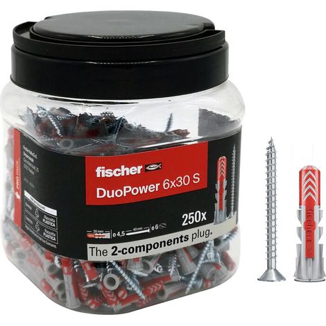 FISCHER TASSELLO DUOPOWER S 6X30 PROPACK 250PZ