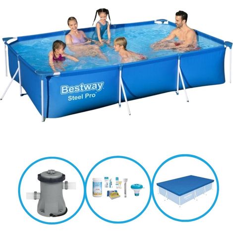Bestway Bestway Steel Pro Rectangulaire - 300x201x66 cm - 4-pièces  S22721 (1/5)