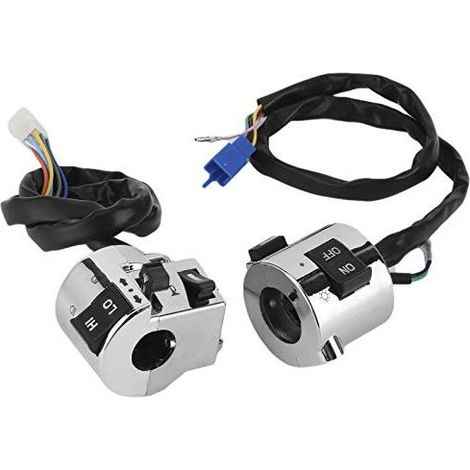 Motorrad-Lenkerbedienelemente – Motorrad-Lenkerschalter, Ersatz-Lenkerschalterknopf für Blinker, Scheinwerfer und Hupe (1/5)