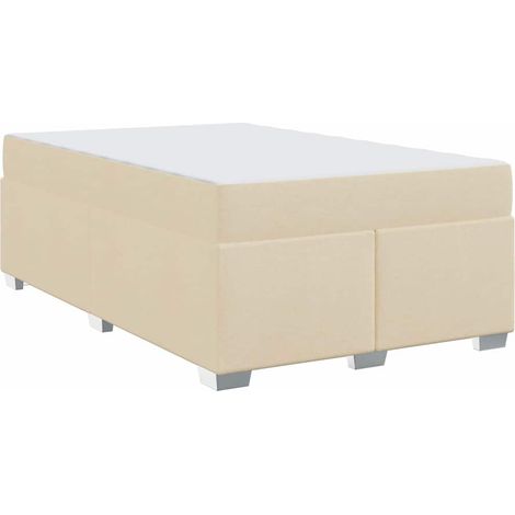 Estructura de cama Crema 120 x 190 cm tela vidaXL (1/5)