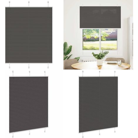 vidaXL Store plissé noir 110x150 cm largeur du tissu 109,4cm polyester (1/5)