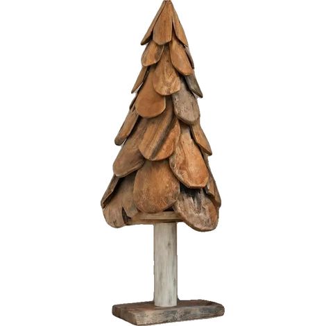 Weihnachtsbaum, Massiv Teakholz, Robuste Konstruktion, Marron (1/2)