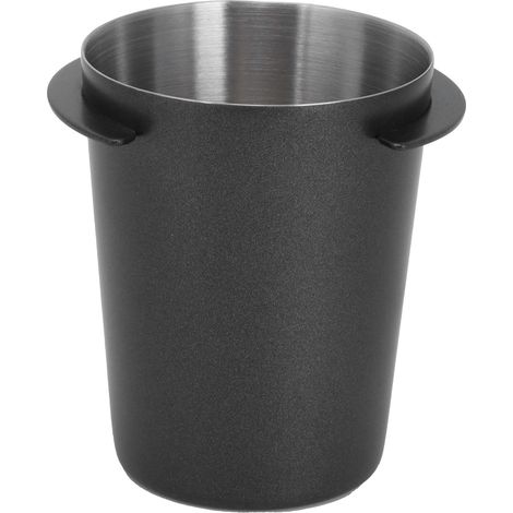 Doseur à café 58 mm en acier inoxydable, poignée pour machine à café, accessoire de dosage, noir (1/5)
