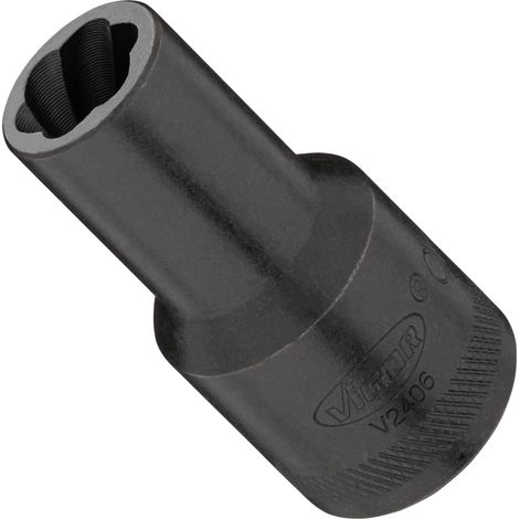 Douille extracteur à profil spiralé ∙ V2406 ∙ Carré creux 1/2 pouce (12,5 mm) ∙ Profil d'extracteur de vis extérieur ∙ Taille 12 mm (1/2)