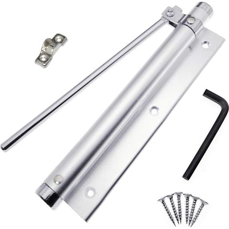 Federtürschließer, Türschließer aus Aluminiumlegierung, verstellbare, oberflächenmontierte automatische Schließvorrichtung, 45 kg (1 Stück)