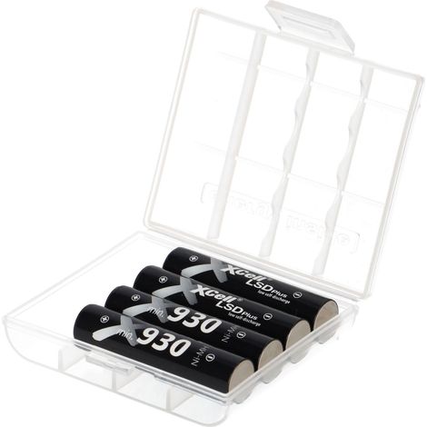4x XCell Micro Akku LSD Plus + Akkubox Ni-MH 1,2V 930mAh (1/5)