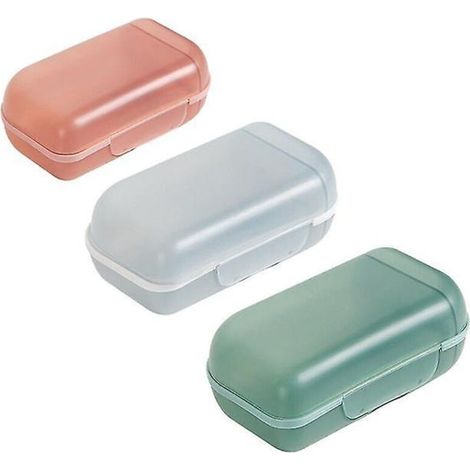 Set aus 3 runden Reisedosen für Shampoo und Seife mit transparentem Deckel, ideal für Badezimmer, Dusche und Schmuckaufbewahrung. (1/5)