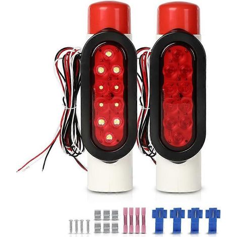 Feux de guidage à LED pour remorque de bateau, compatibles avec les tubes PVC standard de 2 pouces pour clignotants submersibles étanches (1/5)