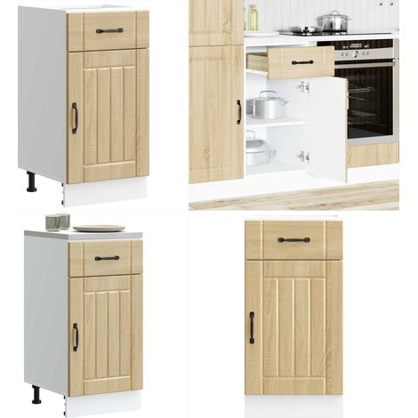 vidaXL Küchen-Unterschrank Lucca Sonoma-Eiche Holzwerkstoff (1/5)