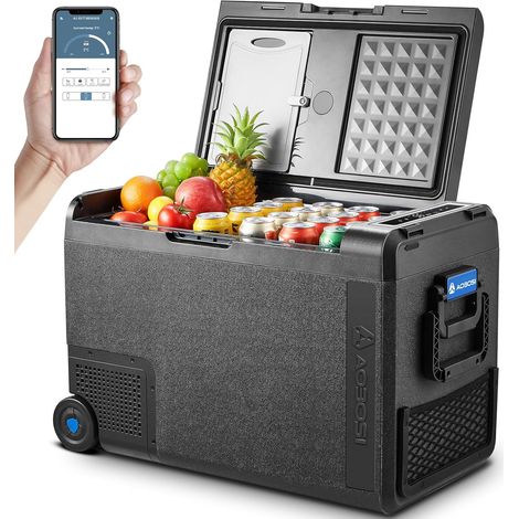 Kompressor Kühlbox 48L, 12/24V und 100-240V Kühlbox Elektrisch -20°C bis 20°C, Kühlbox Auto Mit USB-Anschluss, Robuste KühlboxKompressor für Auto, LKW, Boot, Reisemobil, Camping (1/5)