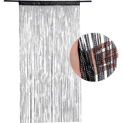 Tenda per porta con perline/zanzariera, elegante tenda divisoria con nappe, decorazione per la casa, tenda divisoria per finestra/porta, 91x200 cm (1/5)