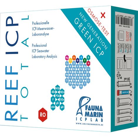 Prueba total ICP de la fauna marina del arrecife