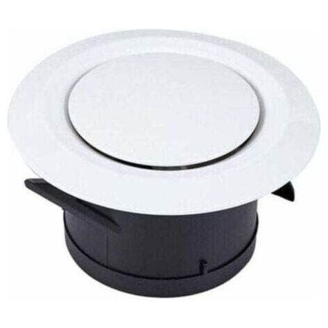 Grille Ventilation 100mm ABS Blanc - Orifice d'Aspiration/Soufflage avec Diffuseur à Disques Réglable pour Mur/Plafond (1/4)