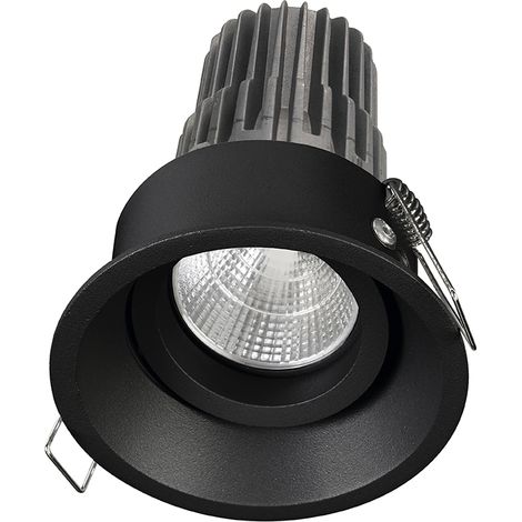 Foco empotrable de techo orientable LEDA redondo orientable LED COB 6,20 W 619 lm 3000 K CRI90 Corte de fase L,C 25° Negro (1/2)
