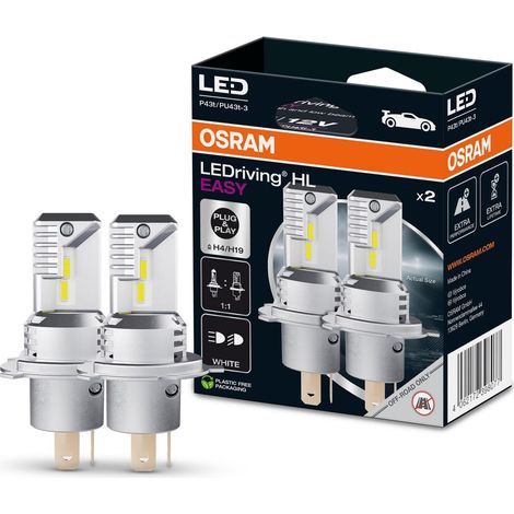 lampe led pour feux de route et de croisement h4/h19 blanc froid 6500 k plug & play sans adaptateur (1/5)