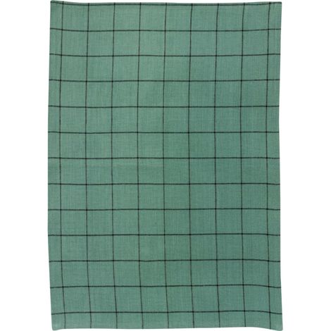 Torchon Kilia Vert De Gris Absorbant, Design Carreaux, 50x70cm - Winkler (1/4)