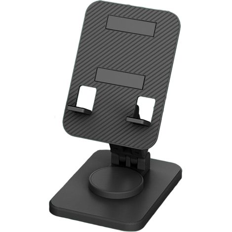 1 support de bureau pour téléphone et tablette, rotatif 360°, réglable en hauteur et angle, pliable, compatible jusqu'à 12 pouces (1/5)