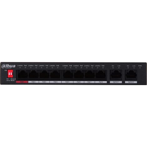 Switch PoE a 8 porte Dahua PFS3010-8ET-96-V2 (1/4)
