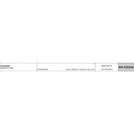 MAORI cortacésped MP560HT2-4WD cable del acelerador 1384 mm funda del cable 1317 mm