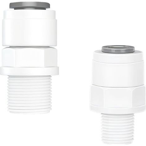 2-teiliges gerades Rohr 1/4"-Außengewinde auf 1/4"-Verbinder + gerades Fitting für Wasserleitung (1/5)