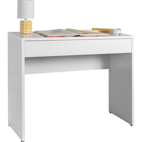 SCRIVANIA CON CASSETTO LINEA 'ESPRESSO' cm. 100 x 40,5 x h.81,4 - laccato bianco  - COMPOSAD