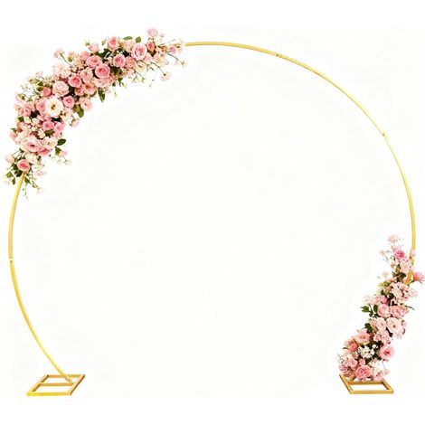 2.2m x 2.8m Wedding Arch with Back Support Metal Background Frame for Wedding, Birthday, Party, Graduation, Birthday - Studio Decoration Kit (1/5)