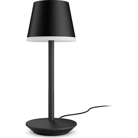 Philips hue go lámpara led de mesa portátil y recargable negra - 40459500