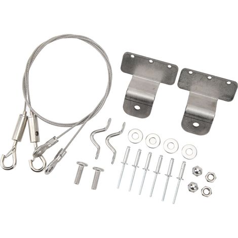2 Câbles de sécurité pour porte en acier inoxydable 304, hauban réglable avec mousqueton, lot de 2, pour camping-car, bateau, yacht (1/5)