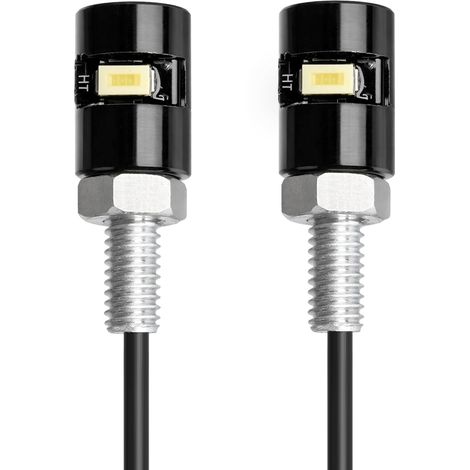 2 Pcs License Plate Light Bulb White LED Bulb 12V License Label Screw Bolt Lamp, Waterproof/Rainproof, Legal for Car Motorcycle Truck RV ATV (1/5)