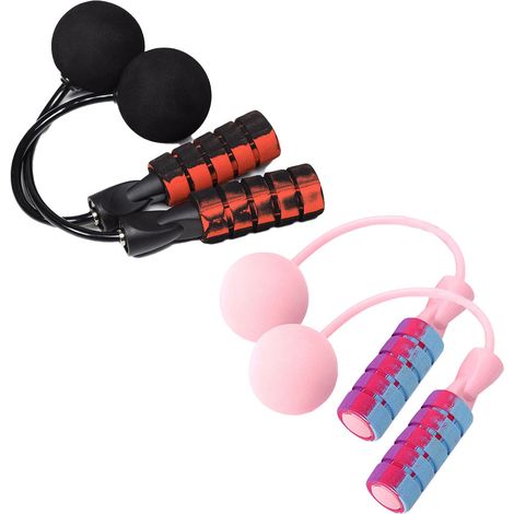 Corde À Sauter Sans Câble - Boules Contrepoids En EVA - Pour Fitness Intérieur Crossfit Entraînement - 2 Pièces