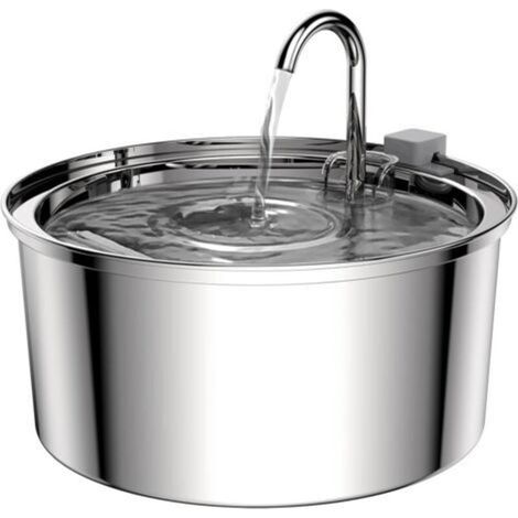 Fontaine pour chats en acier inoxydable – 3,2 L, pompe silencieuse améliorée, filtre remplaçable inclus, idéale pour chiens et chats, design moderne et hygiénique (1/5)