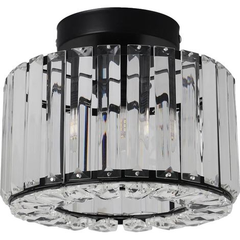 Plafoniera dal design minimalista, elegante illuminazione in cristallo, FC-H, luce bianca calda (1/2)