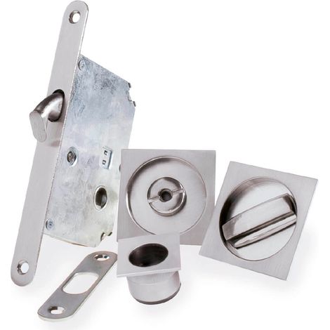 Kit Serrure + bascule + cosse Carré Eco-Niko E.Inox (1/4)