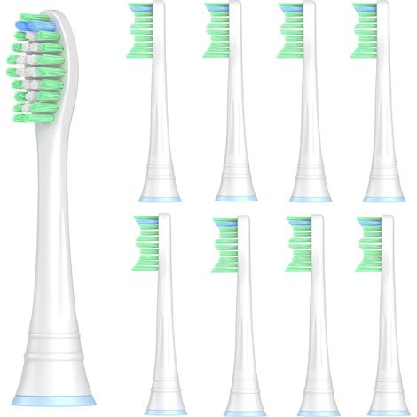 Têtes de Brosse de Remplacement Compatibles avec 369, W2, C3, G3 - Poils Doux pour Soins des Gencives et Dents Sensibles, Lot de 8 (1/5)