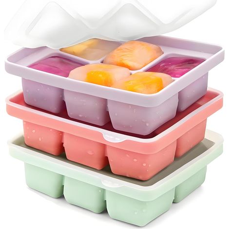 Bacs chacun chaque cube 60 ml Moules à, amovible, 60 ml, matière silicone, Lot de 3 (1/5)